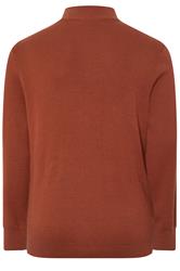 BadRhino Big & Tall Burnt Red Milano Quarter Zip Jumper | BadRhino 7