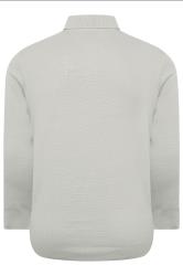 BadRhino Big & Tall Grey Milano Knit Quarter Zip Jumper | BadRhino 4