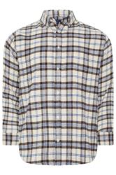 BadRhino Big & Tall Brown & Blue Brushed Checked Shirt