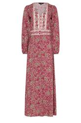 LTS Tall Berry Red Floral Button Maxi Dress