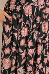 EVANS Plus Size Rust Orange Print A Line Midi Skirt | Evans 5