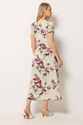 LTS Tall Women's Cream Floral Print Midi Dress | Long Tall Sally 2