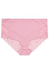 YOURS Curve Pink Microfibre Lace Shorts