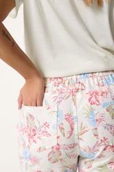 YOURS Plus Size White Tropical Cool Cotton Shorts | Yours Clothing 4