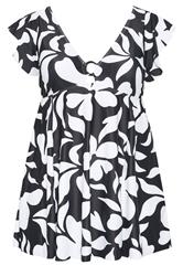 YOURS Plus Size Black Floral Print Swim Dress | Yours Clothing 6