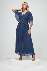 YOURS LONDON Plus Size Navy Blue Gathered Maxi Dress | Yours Clothing 3