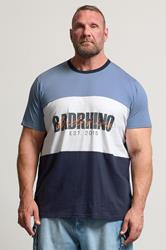 BadRhino Big & Tall Blue Cut & Sew Scripted T-Shirt | BadRhino 3