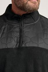 BadRhino Big & Tall Black Quarter Zip Quilted Fleece Jacket | BadRhino 6
