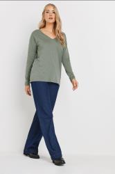 LTS Tall 2 PACK Berry Pink & Grey Cotton Long Sleeve T-Shirts | Long Tall Sally 4