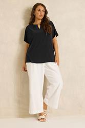 EVANS Plus Size Black Bar Detail Top | Evans 1