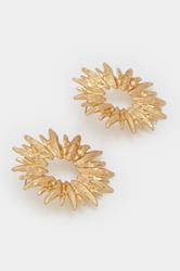 Gold Tone Statement Stud Earrings | Yours Clothing 4