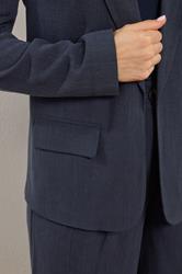 LTS Tall Women's Navy Blue Linen Blazer | Long Tall Sally 5