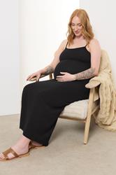 LTS Tall Maternity Black Bodycon Cami Maxi Dress | Long Tall Sally 3