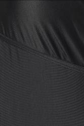 YOURS Plus Size Black Contrast Blanket Stitch Plunge Swimsuit | Yours Clothing 6