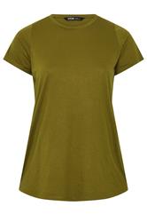 YOURS Curve Green Basic T-Shirt