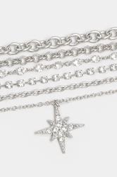 Silver Tone Star Diamante Choker Necklace | Yours Clothing 2