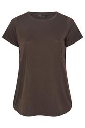 YOURS Curve Chocolate Brown Essential T-Shirt