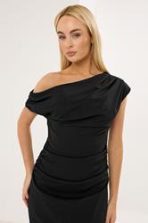 STAR Black Draped Midi Dress | StarByJM 4