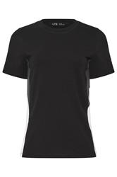 LTS Tall Women's Black Active Colour Block Short Sleeve Top | Long Tall Sally 5