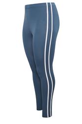 YOURS ACTIVE Curve Dark Blue Side Stripe Leggings