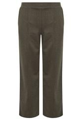 M&Co Petite Chocolate Brown Wide Leg Pintuck Trousers | M&Co 6