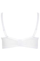 YOURS Plus Size White Cotton Lace Trim Non-Padded Non-Wired Bralette | Yours Clothing 4