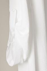 EVANS Plus Size White Tab Sleeve Shirt | Evans 9