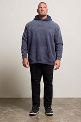 BadRhino Big & Tall Navy Blue Sun Bleached Hoodie | BadRhino 2