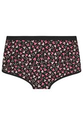 YOURSET 5 PACK Plus Size Black Heart Print Shorts | Yours Clothing 11