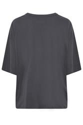 YOURS Plus Size Charcoal Grey Oversized Boxy T-Shirt | Yours Clothing 6