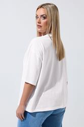 LIMITED COLLECTION Plus Size White Cocktail Graphic T-Shirt | Yours Clothing 2