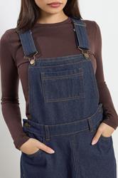 PixieGirl Petite Women's Indigo Blue Denim Pinafore Cotton Dress | PixieGirl 4