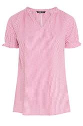 YOURS Curve Pink Gingham Blouse
