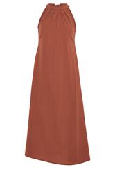 PixieGirl Petite Red Linen Halterneck Maxi Dress
