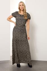 LTS Tall Black Geometric Tie Front Top | Long Tall Sally 2