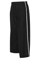 PixieGirl Petite Black Side Stripe Linen Wide Leg Trousers