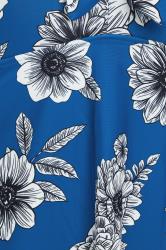YOURS Plus Size Blue Floral Print Tummy Control Swim Dress | Yours Clothing 7