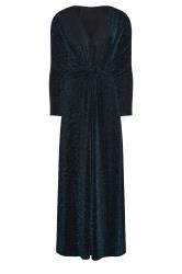 M&Co Black & Teal Knot Front Metallic Maxi Dress | M&Co 5