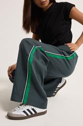 PixieGirl Petite Women's Grey & Green Striped Formal Trousers | PixieGirl 4