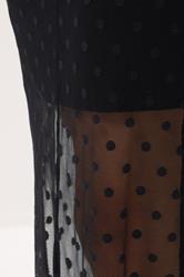 PixieGirl Petite Women's Black Polka Dot Mesh Maxi Skirt | PixieGirl 5