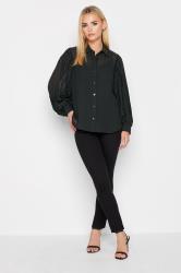 PixieGirl Black Pleat Sleeve Shirt | PixieGirl 1