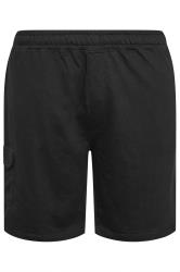 D555 Big & Tall Black Cotton Jogger Shorts