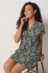 M&Co Women's Black Leaf Print Mini Dress | M&Co 3