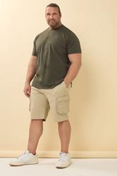 BadRhino Big & Tall 2 PACK Stone Brown & Khaki Green Stretch Cargo Shorts | BadRhino 4