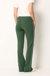 LTS Tall Women's Olive Green Side Stripe Cotton Flared Leggings | Long Tall Sally 2