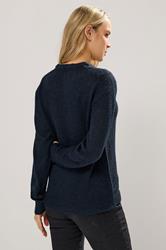 LTS Tall Navy Blue Knitted Button Cardigan | Long Tall Sally 2