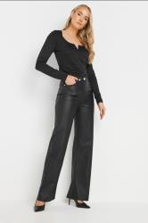 LTS Tall Black Square Notch Neck Top | Long Tall Sally 1