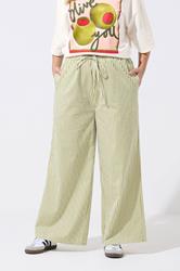 LIMITED COLLECTION Plus Size Green Stripe Trousers | Yours Clothing 3