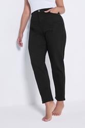 YOURS Plus Size Black Mom Jeans | Yours Clothing  3