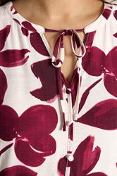 EVANS Plus Size Red Floral Tie Neck Maxi Dress | Evans 5